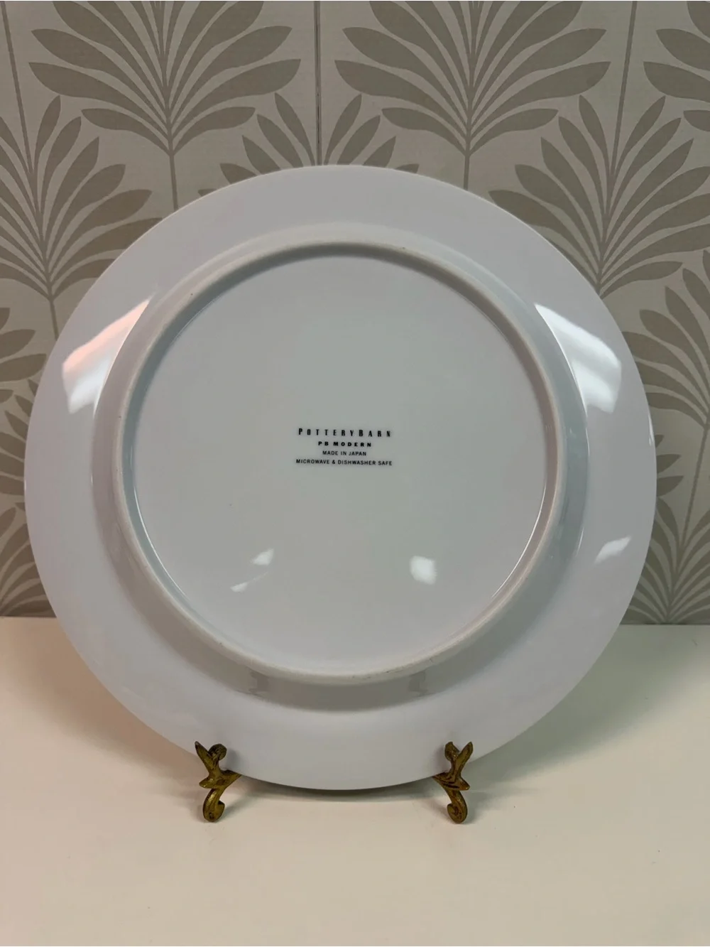 Pottery Barn PB Modern White Dinner Plates Set of 4 Made in Japan
